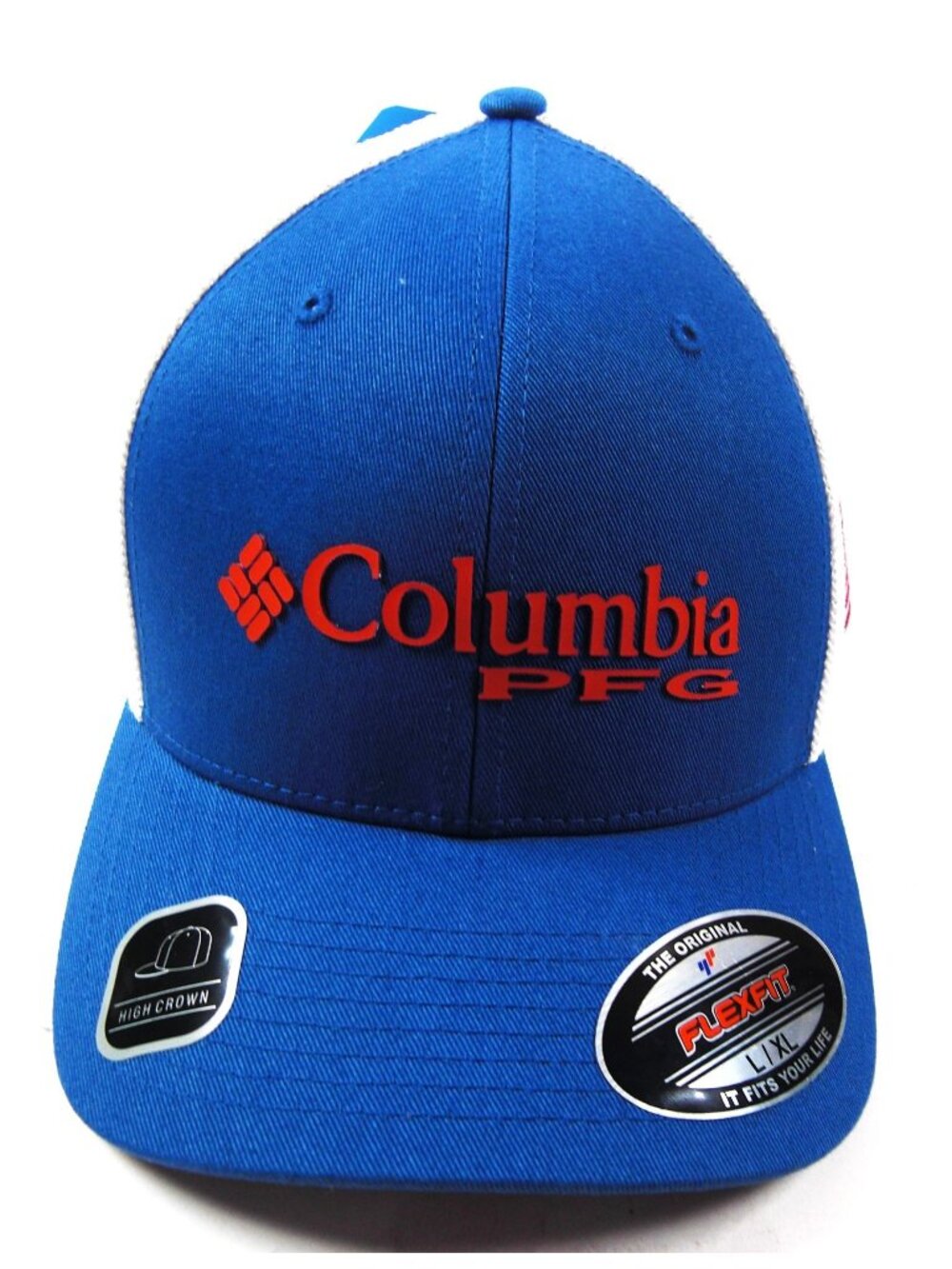 Columbia Men's PFG Mesh Snapback Ball Cap Vivid Blue L/XL New